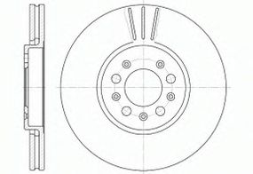 Диск гальмівний AUDI A3, SEAT TOLEDO, SKODA FABIA, OCTAVIA, VW передн., вент. (вир-во REMSA) REMSA 654410 на SEAT IBIZA V (6J5, 6P5)