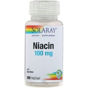 Ніацін Solaray Niacin 100 mg 100 Veg Caps SOR04359