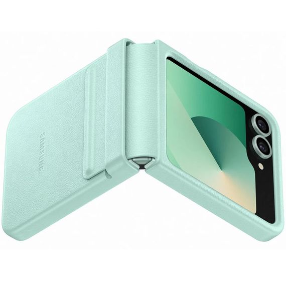 Шкіряний чохол Leather Case (AAA) для Samsung Galaxy Z Flip6 Turquoise | Зображення 4