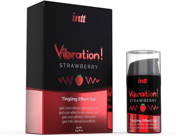 Рідкий Вібратор - Intt Vibration! Strawberry, 15 мл Sex Aura