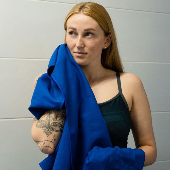 Набір рушників мікрофібра Love You SPORT синій 50х90 см + 70х140 см (60115) | Зображення 4