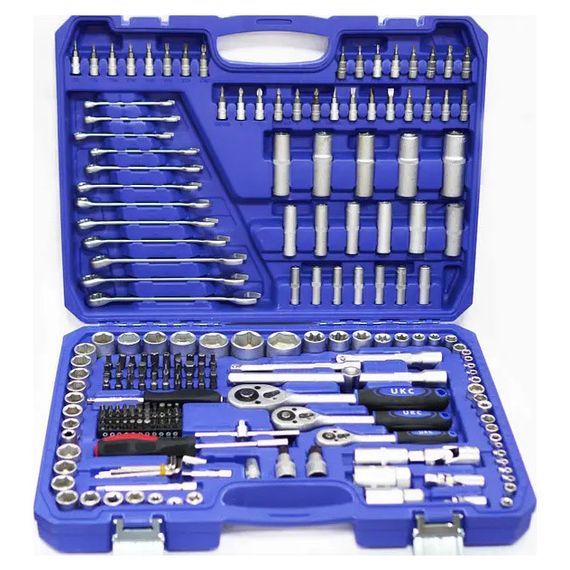 Великий професійний набір інструментів 216 предметів, CRV-сталь, Набір інструментів для авторемонту CR-52