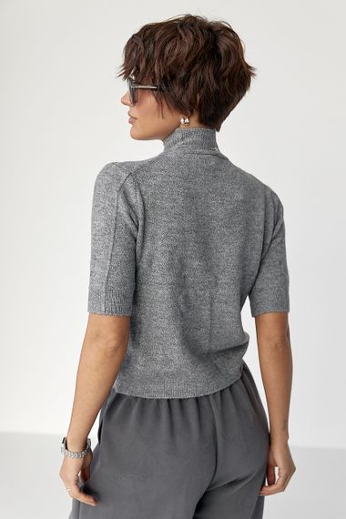 Жіноча в'язана американка - сірий цвет, ONE SIZE (є розміри) | Зображення 1