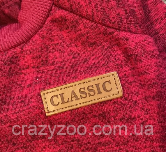 Кофта для собак та котів EcoToys Rose M ряба малинова A: 30 см B: 37 см C: 24 см 7137 | Зображення 2