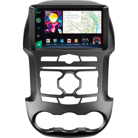 Штатна магнітола Sigma PRO 98128 2K 8+128 Gb Ford Ranger 3 (F1) 2011-2015 9" (L1)