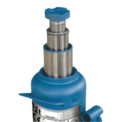 Домкрат GTM гидравлический бутылочный 12т (240-590мм) двухштоковый (TH812001) | Зображення 1