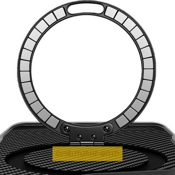 TPU+PC чохол Metal Buttons with MagSafe Carbon Ring для Apple iPhone 17 (6.3") Чорний | Зображення 1