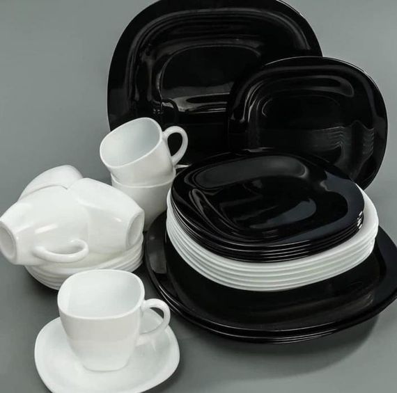 Столовий сервіз Luminarc Carine Black/White N1500, 30 предметів, на 6 персон | Зображення 5