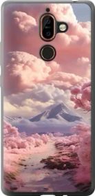 Чохол на Nokia 7 Plus Рожеві хмари з пластику FCh_006690