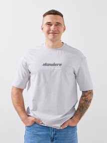 Футболка з принтом чоловіча GENUA G01222-0021 XL Світло-сірий shop (2000999391637)