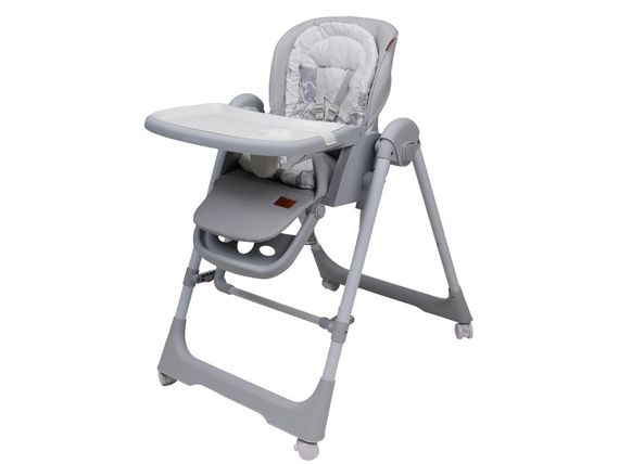 Стілець-гойдалка для годування дитини 2 в 1 VELANO Nomi, light grey (6 місяців-3 роки)