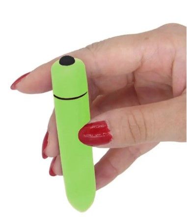 Компактний мінівібратор, ВіброПуля з 10 режимами вібрації зелений Sex Aura | Зображення 1