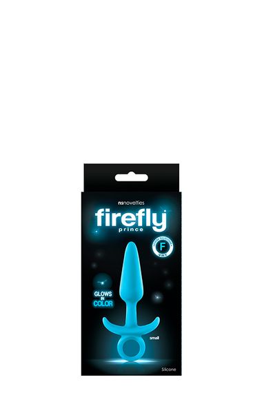 Анальна пробка із кільцем блакитна NS Novelties FIREFLY PRINCE SMALL BLUE | Зображення 1