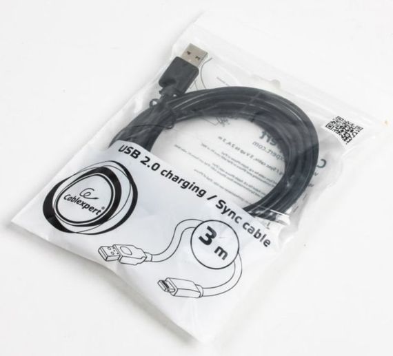 Кабель Cablexpert CC-USB2-AMLM-10, USB 2.0 AM-папа/Lightning, 3.0 м. | Зображення 2