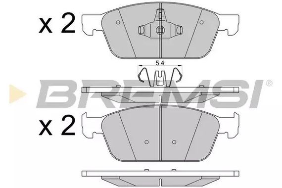 Колодки передні гальмівні Ford Focus III 10-/Transit Connect 13-(ATE), Bremsi (BP3546) | Зображення 4