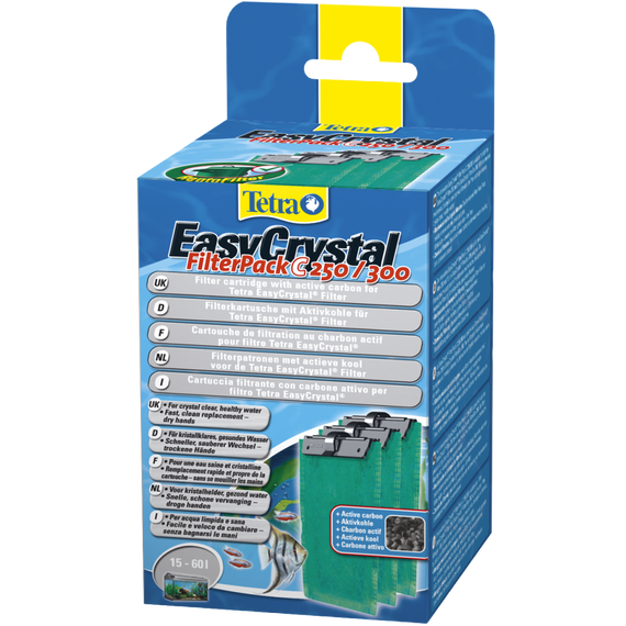 Вкладиш Tetra фільтруючий Filter Pack 250/300 C для внутрішнього фільтра Tetra Easy Crystal 250/300 з активованим вугіллям 3