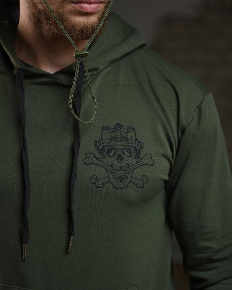 Худі maklin череп олива НП4945 | Зображення 4