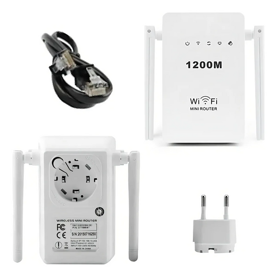 Wi-Fi-репітер LV-WR02ES 1200 Мбіт/с з антеною та двома мережевими портами