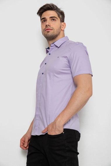 Рубашка мужская однотонная  -уценка, цвет сиреневый, 214R7117-U-1 | Зображення 2