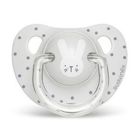 Пустышка Suavinex Hygge анатом.Уютные истории 18+ мес. серый зайчик (306581)