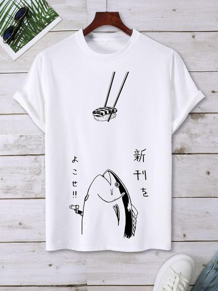 Футболка чоловіча з принтом повсякденна L Білий