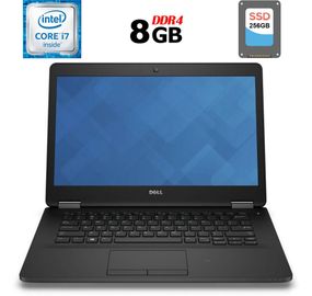 Ультрабук Б-класс Dell Latitude E7470 / 14" (1920x1080) IPS / Intel Core i7-6600U (2 (4) ядра по 2.6 - 3.4 GHz) / 8 GB DDR4 / 256 GB SSD / Intel HD Graphics 520 / WebCam / HDMI / Windows 10 б/у