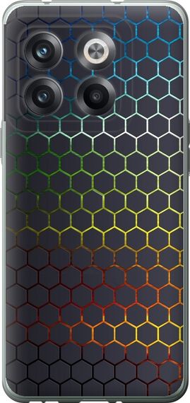 Чехол на OnePlus 10T Переливающиеся соты "498u-2647-17620"