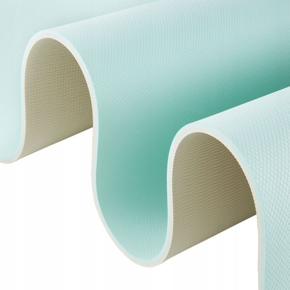 Килимок (мат) спортивний 4FIZJO TPE 180 x 60 x 0.6 см для йоги та фітнесу Mint/Grey (P-5907739317070) | Зображення 4