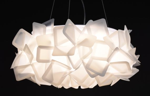 Люстра світлодіодна підвісна LED світильник для квартири на стелю лед 27626 Білий 30-170х50х50 см. | Зображення 7