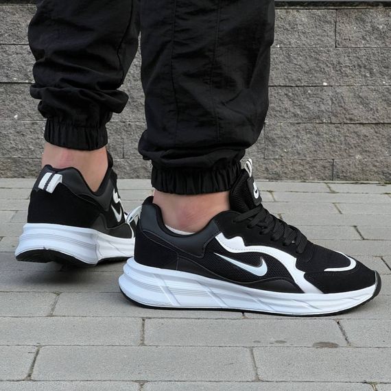 Кросівки Nike матеріал текстиль/замш колір чорний, білий | Зображення 5
