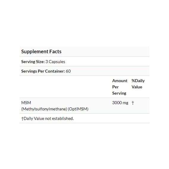 Препарат для суглобів та зв'зок Doctor's Best MSM with OptiMSM 1000 mg 180 Caps DRB-00064 | Зображення 2