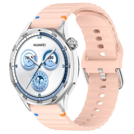 Силіконовий ремінець Wavy для Smart Watch 20mm Light Pink