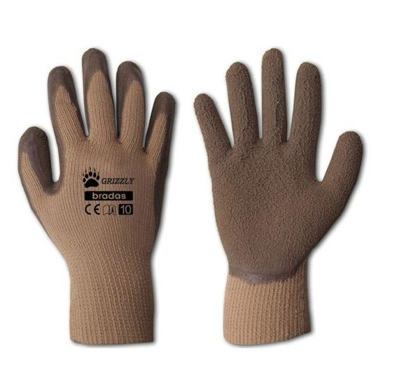 Рукавички захисні Bradas GRIZZLY латекс розмір 10 RWG10