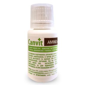 Витамины Canvit Amino sol для ускорения восстановления организма котов и собак после стресса и операций 30 мл
