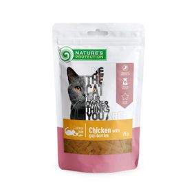 Лакомство для котов из курицы и годжи Nature's Protection snack for cats with chicken and goji berries 75 г