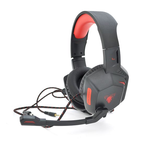 Наушники ведущие с подсветкой Jedel GH-233, Black/Red | Зображення 1
