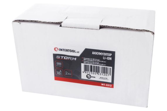 Аккумулятор для шуруповерта Intertool - 18В x 2,0Ач Storm (WT-0313/0314/0317) (WT-0312) | Зображення 4