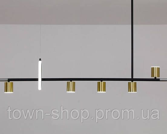 Люстра потолочная LED G986/5-led-k Черный 35-130х26х112 см. | Зображення 3