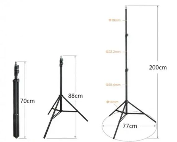 Штатив-стійка-тренога для кільцевої лампи, телефону та камери 200см | Зображення 6