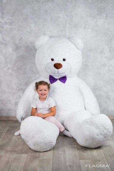 Огромный мягкий мишка Yarokuz Уильям 250 см Белый