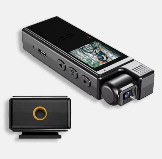 Видеокамера нагрудная Wi-Fi аккумуляторная боди камера с дисплеем 1.3 дюйма регистратор с фиксацией клипсой UKC L9 | Зображення 2