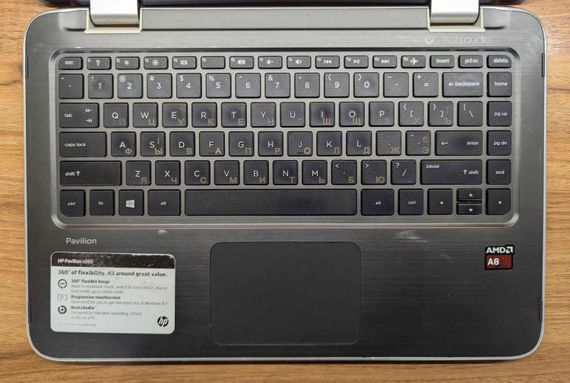 Ноутбук Б-класс HP Pavilion x360 13-a010nr / 13.3" (1366x768) TN / AMD A8-6410 (4 ядра по 2.4 GHz) / 8 GB DDR3 / 240 GB SSD / AMD Radeon R5 Graphics / WebCam / Windows 10 б/у | Зображення 2