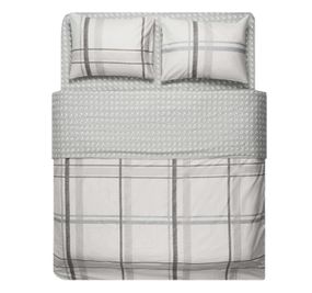 Набір постільної білизни 2,0сп Ardesto Gloria, 200х220см, 100% бавовна, сатин, клітинка, тауп (ART2022CG)
