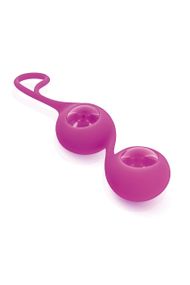 Стеклянные вагинальные шарики Glamy Cristal Love Balls для тренировки интимных мышц, розовые Sex Aura