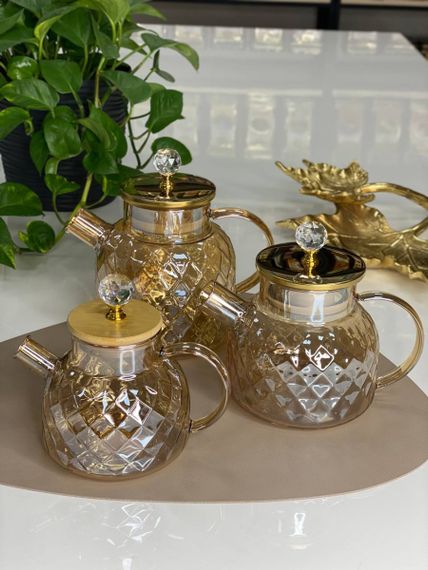 Заварник Olens Бурштиновий Ромбус 102-978 600 мл золотистий | Зображення 4