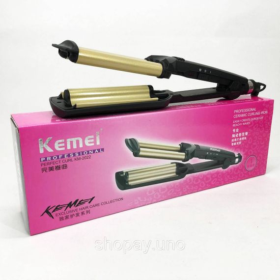 Професиональная плойка для завивки волос Kemei, Конусная плойка для завивки и укладки GP-45 | Зображення 3