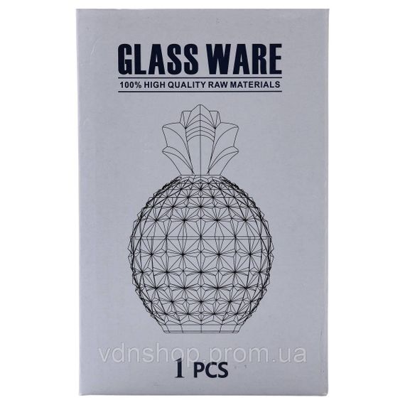 Конфетница с крышкой Ø9 см ваза конфетница стеклянная прозрачная ананас HP-4-112 | Зображення 4