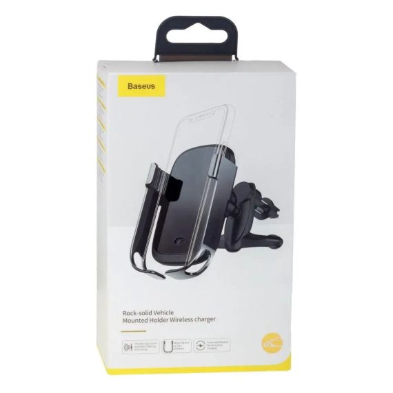 Автотримач Baseus Wireless Charger бездротова зарядка WXHW01 Колір Чорний, 01 | Зображення 2