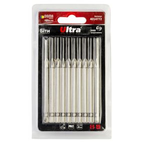 Набір біт Ultra PH2×75мм ¼" 10шт S2 (блістер) 4014772