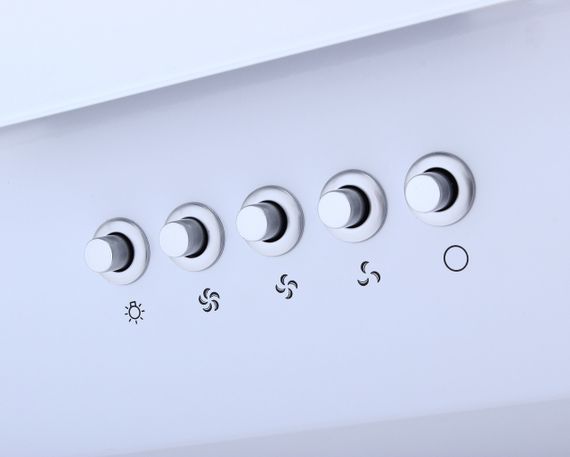 Наклонная вытяжка для кухни белая VENTOLUX FIORE 60 WH (750) PB | Зображення 2